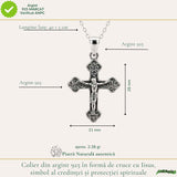 Colier Cruce cu Iisus din Argint 925 – Protectie Spirituala si Credinta