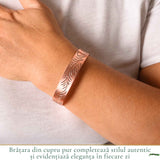 Adjustable Pure Copper Tibetan Bracelet – Balance, Protection, and Natural Energy