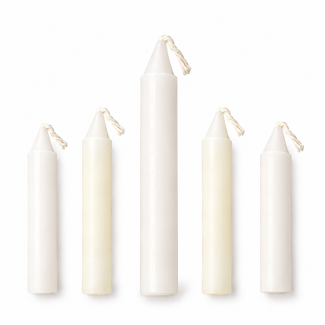 Lumânare Albă pentru Ritualuri și Intenții 10 cm - 1 Bucată