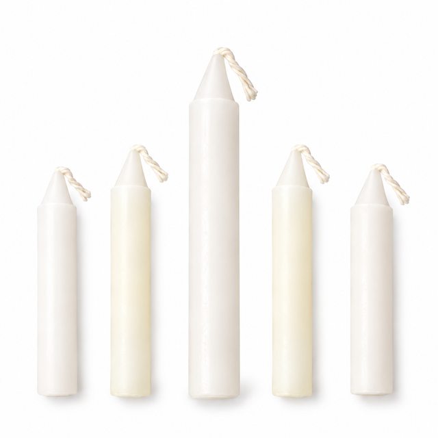 Lumânare Albă pentru Ritualuri și Intenții 10 cm - 1 Bucată