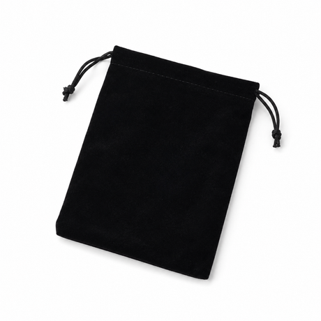 Săculeț de catifea negru 20 x 15 cm pentru bijuterii