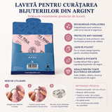 Laveta Town Talk pentru Curatarea Bijuteriilor din Argint – Lustruire si Protectie Anti-Oxidare