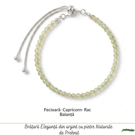 Brățară cu Prehnit, Argint 925 – CraftMystic