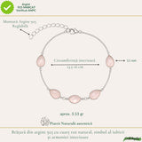 925 Sterling Silver Pink Quartz Teardrop Necklace – love, femininity and emotional balance