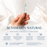 Detaliu al formei brute și neuniforme a specimenului de Acvamarin