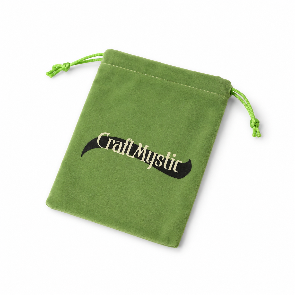 Săculeț de catifea verde 12 x 14 cm pentru bijuterii
