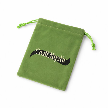 Săculeț de catifea verde 12 x 14 cm pentru bijuterii