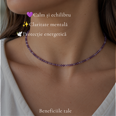 Choker cu Ametist natural 2 mm