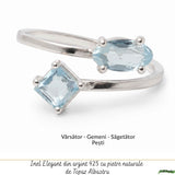 925 Sterling Silver Ring with Triple Blue Topaz – Daily Clarity and Balance