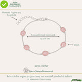 925 Sterling Silver Pink Quartz Teardrop Necklace – love, femininity and emotional balance