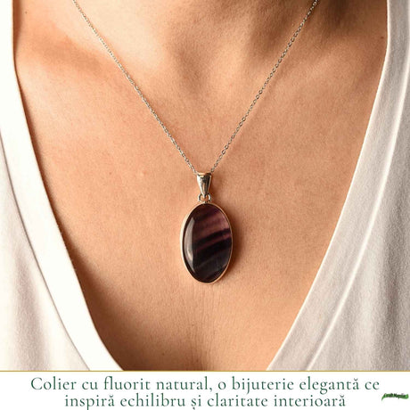 Colier cu Fluorit, Argint 925 – CraftMystic