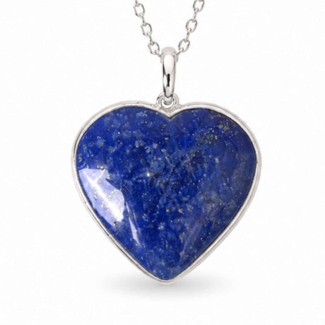 Colier Argint 925 cu Lapis Lazuli Natural Inima – Claritate, Intelepciune si Eleganta