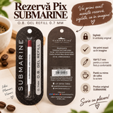 Rezervă pix Submarine Coffee O.B. Gel 0.7 mm cu miros de cafea