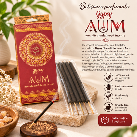 Bețișoare parfumate Gypsy SUN Palo Santo, set 6