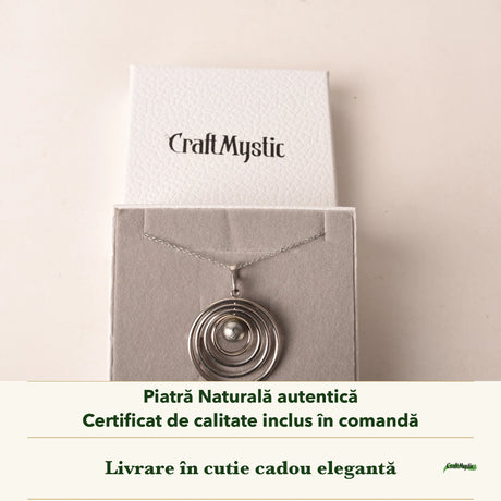 Colier cu Meteorit în cutia cadou CraftMystic, cu certificatul de calitate