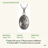 Colier cu Meteorit: material, dimensiunea pietrei, greutate și marcajul 925