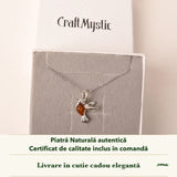 Colier cu Chihlimbar în cutia cadou CraftMystic, cu certificatul de calitate