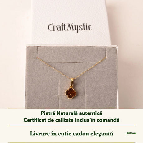 Colier cu Chihlimbar în cutia cadou CraftMystic, cu certificatul de calitate