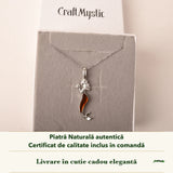 Colier cu Chihlimbar în cutia cadou CraftMystic, cu certificatul de calitate