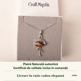 Colier cu Chihlimbar în cutia cadou CraftMystic, cu certificatul de calitate