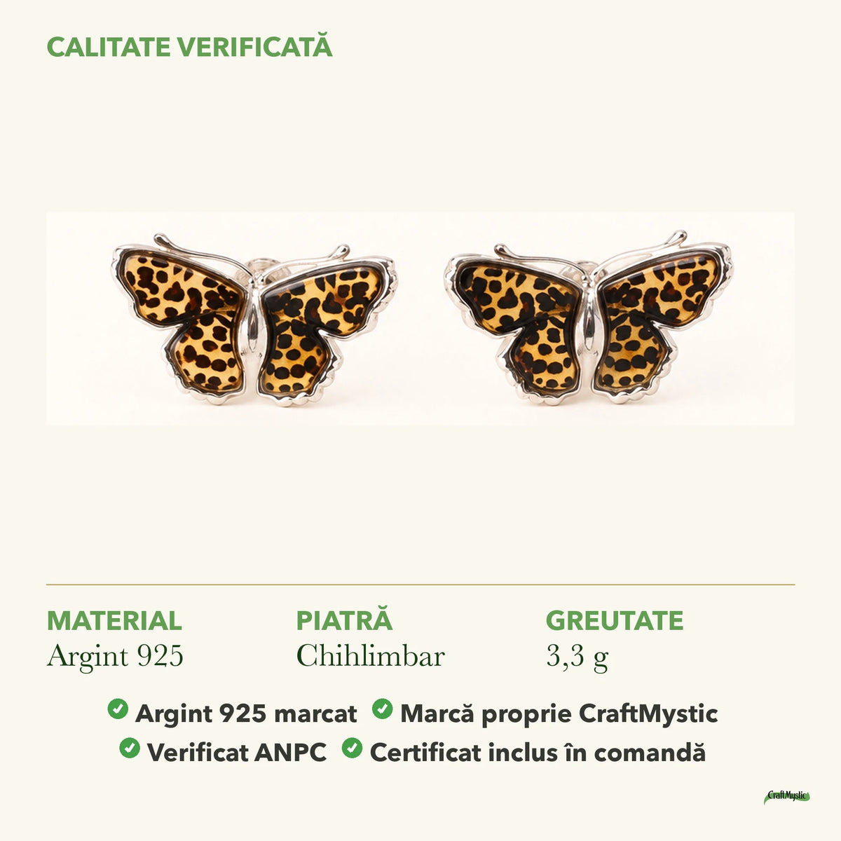 Cercei cu Chihlimbar: material, dimensiunea pietrei, greutate și marcajul 925