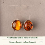 Inel cu Chihlimbar în cutia cadou CraftMystic, cu certificatul de calitate