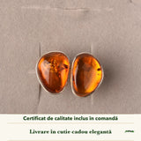 Inel cu Chihlimbar în cutia cadou CraftMystic, cu certificatul de calitate