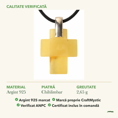 Colier cu Chihlimbar: material, dimensiunea pietrei, greutate și marcajul 925