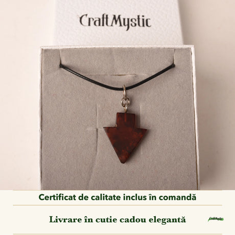 Colier cu Chihlimbar în cutia cadou CraftMystic, cu certificatul de calitate