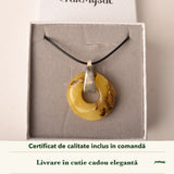 Colier cu Chihlimbar în cutia cadou CraftMystic, cu certificatul de calitate