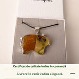 Colier cu Chihlimbar în cutia cadou CraftMystic, cu certificatul de calitate