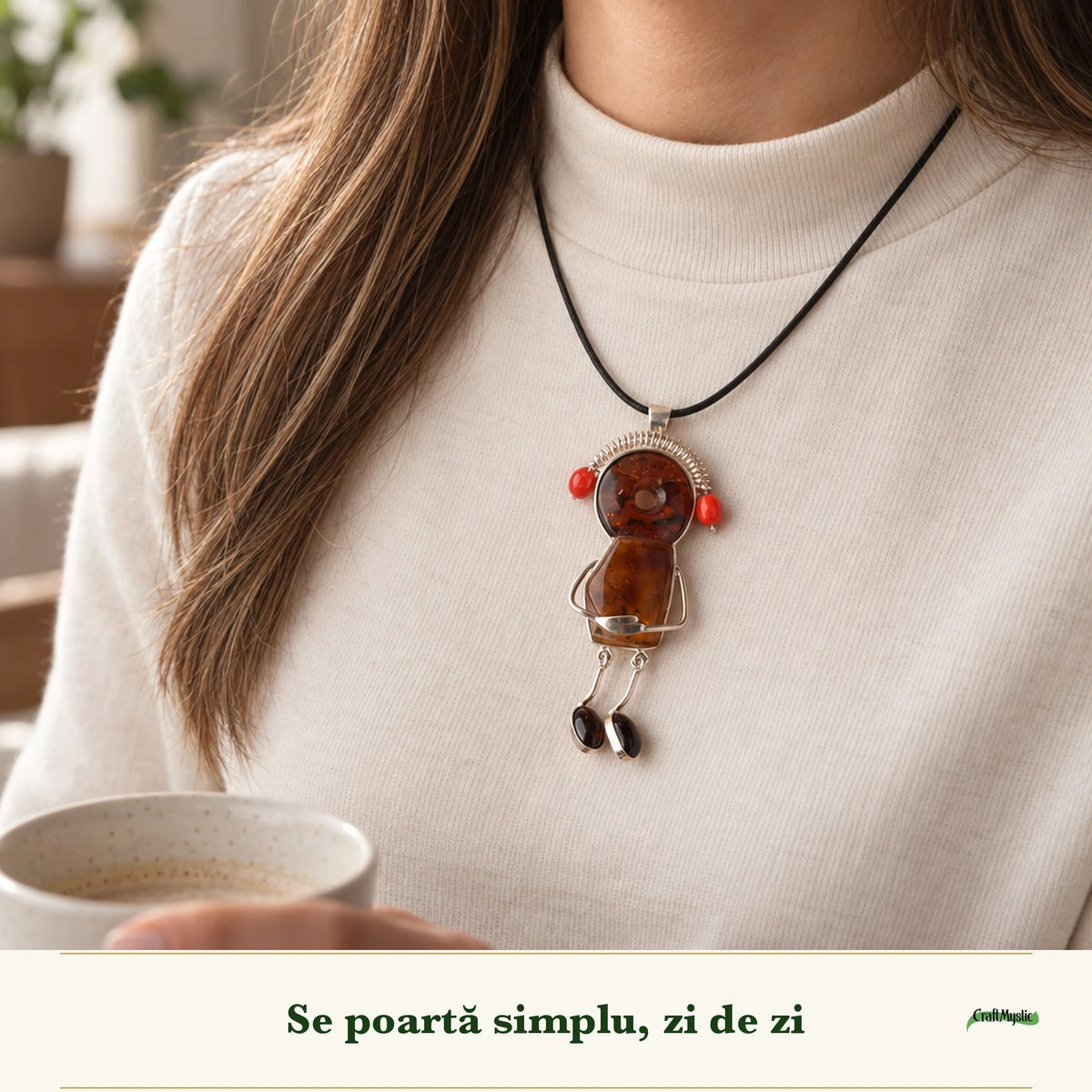 Unde se poartă Colier cu Chihlimbar