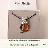 Colier cu Chihlimbar în cutia cadou CraftMystic, cu certificatul de calitate