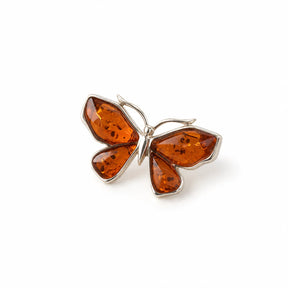 Broșă cu Chihlimbar, vedere completă pe fundal alb
