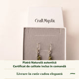 Cercei cu Chihlimbar în cutia cadou CraftMystic, cu certificatul de calitate