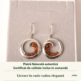 Cercei cu Chihlimbar în cutia cadou CraftMystic, cu certificatul de calitate