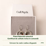 Cercei cu Chihlimbar în cutia cadou CraftMystic, cu certificatul de calitate