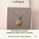 Colier cu Chihlimbar în cutia cadou CraftMystic, cu certificatul de calitate