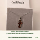 Colier cu Chihlimbar în cutia cadou CraftMystic, cu certificatul de calitate