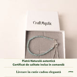 Brățară cu Apatit în cutia cadou CraftMystic, cu certificatul de calitate