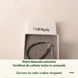 Brățară cu Smarald în cutia cadou CraftMystic, cu certificatul de calitate