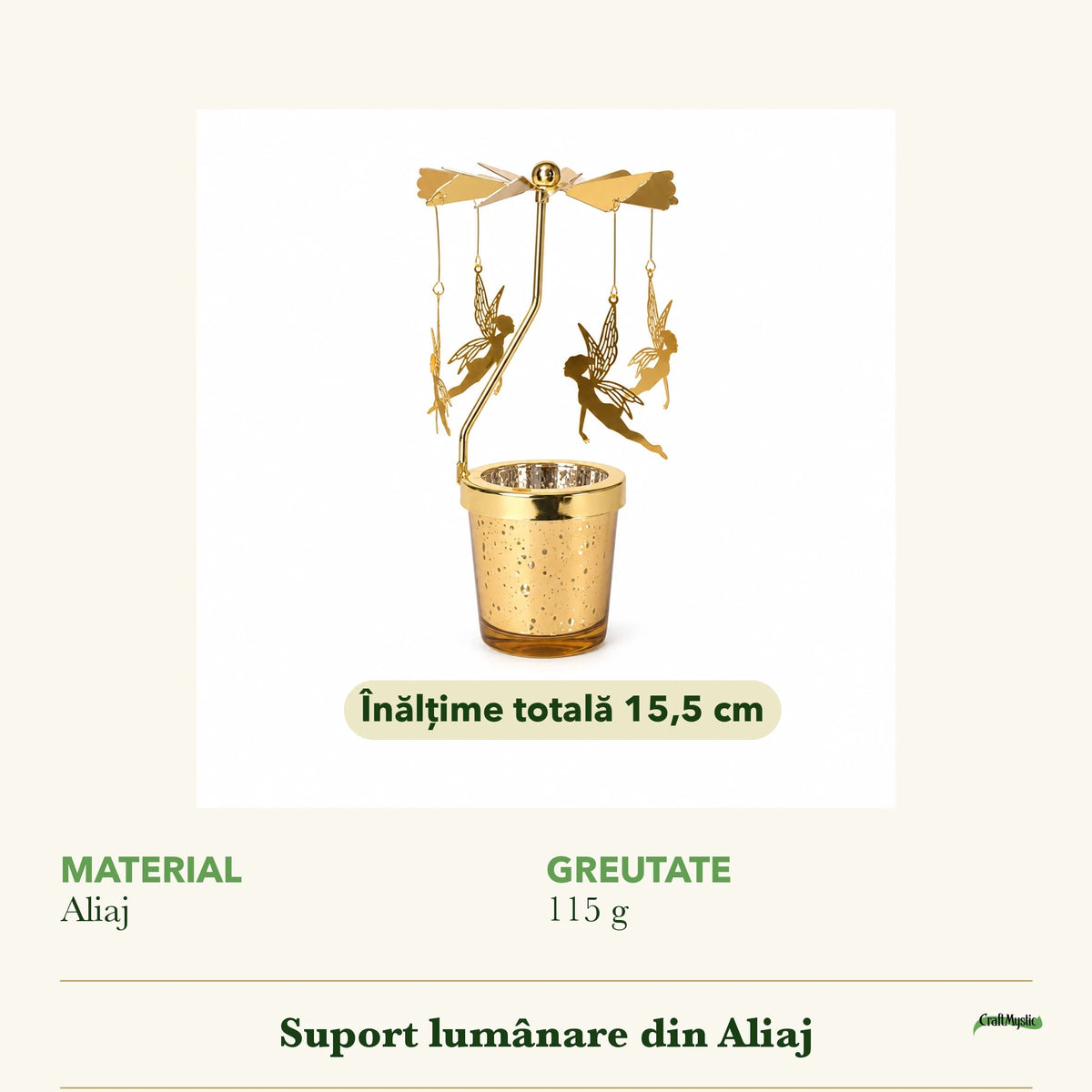Dimensiunile și potrivirea pentru Suport lumânare din Aliaj