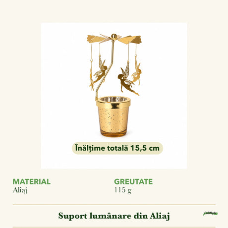 Dimensiunile și potrivirea pentru Suport lumânare din Aliaj
