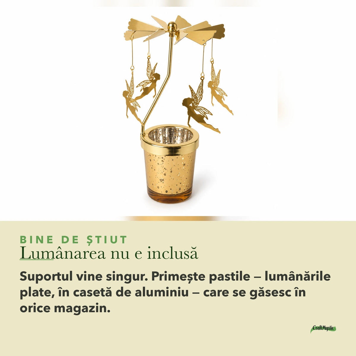 Suport lumânare din Aliaj — CraftMystic