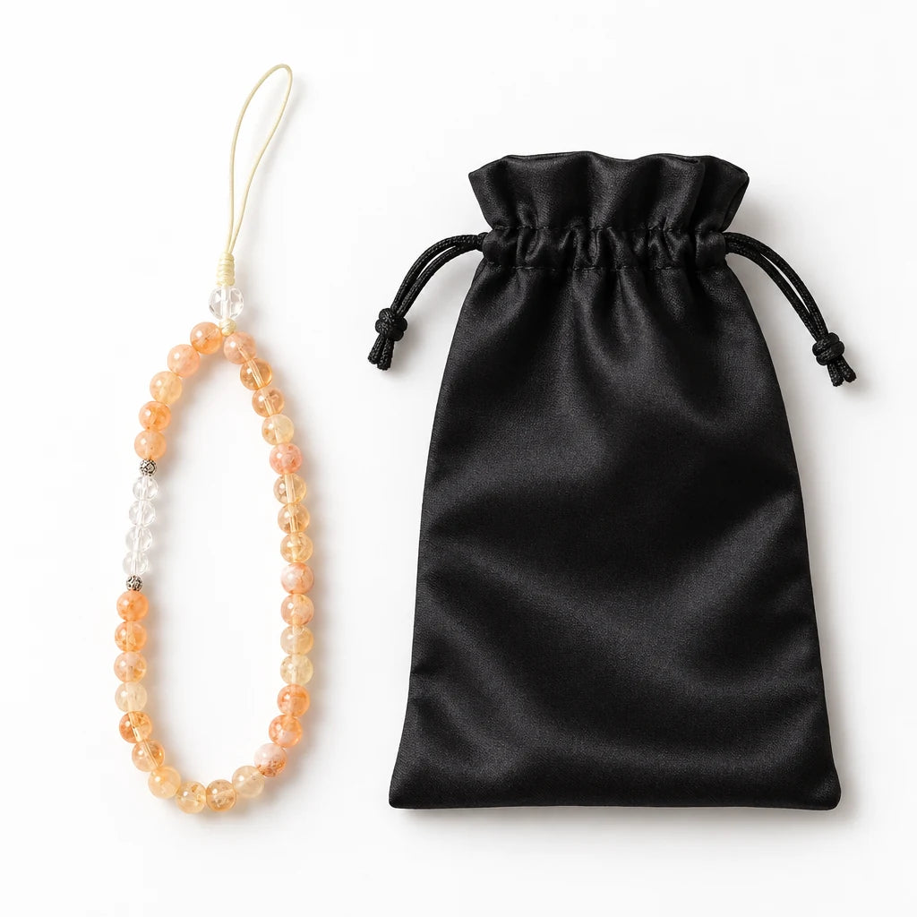 Charm cu Cuart Galben și sticla — CraftMystic