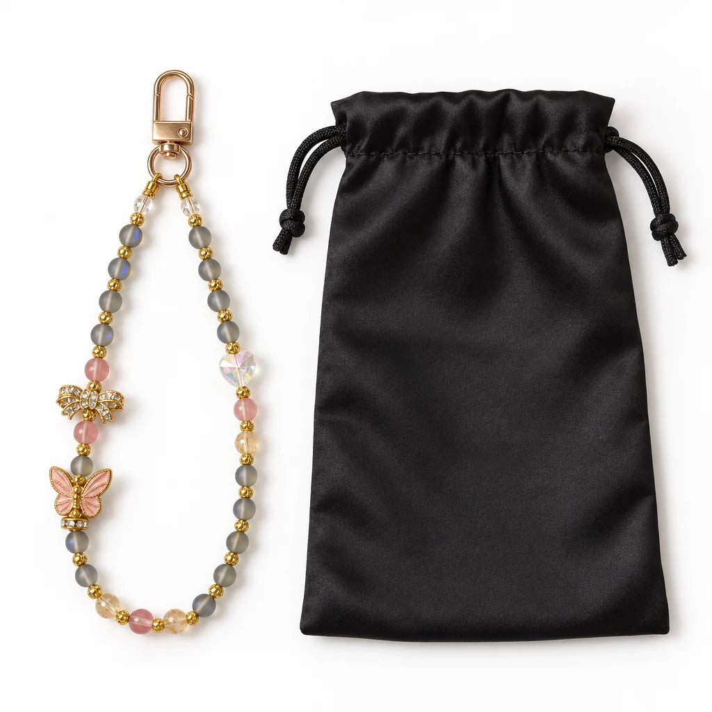 Charm cu Cuart Galben și Sticla — CraftMystic