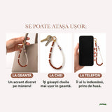 Charm cu Jasp Roșu, Sticla și Cuarț Fumuriu — CraftMystic