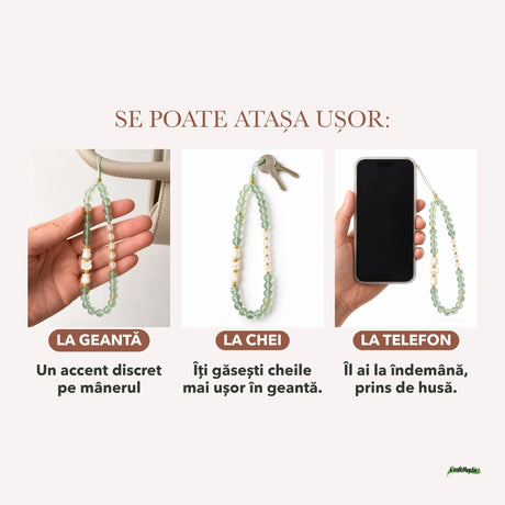 Charm cu Fluorit și Sticla — CraftMystic