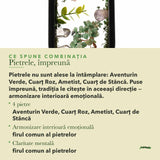 Lampă cu Aventurin Verde, Cuarț Roz, Ametist și Cuarț de Stâncă — CraftMystic