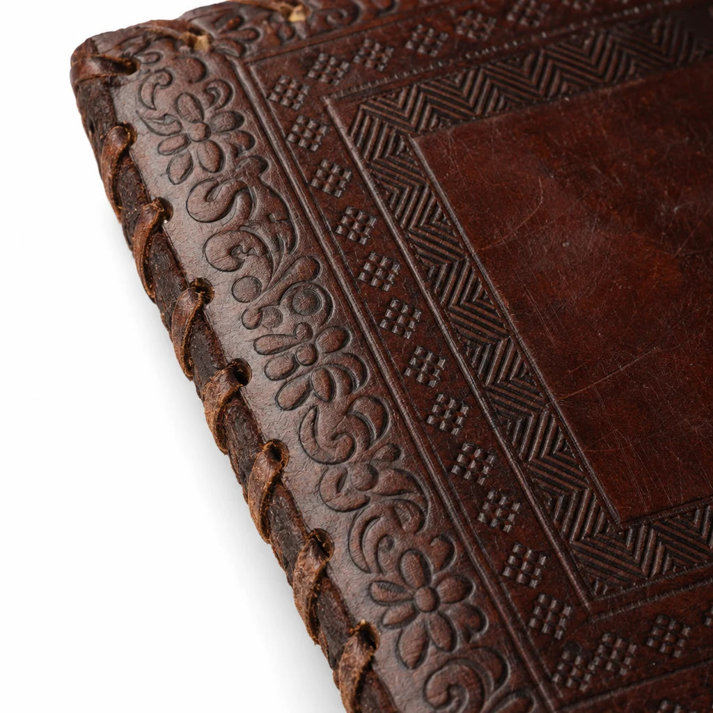 Jurnal din Coperta din piele si hartie de bumbac galbena — CraftMystic